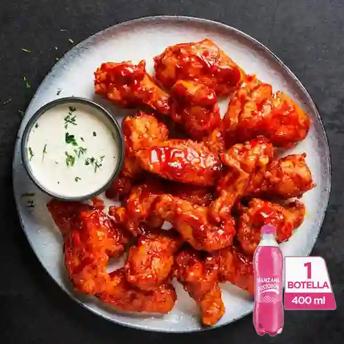 Combo Alitas Bbq + Postobón Manzana 400 ml