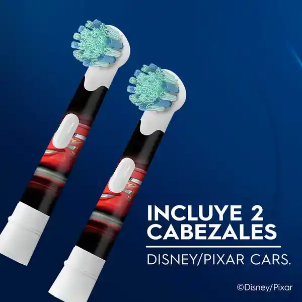 Oral-B Disney Cars Cabezal Redondo de Repuesto para Cepillo Eléctrico (+3 años) 2 Unidades