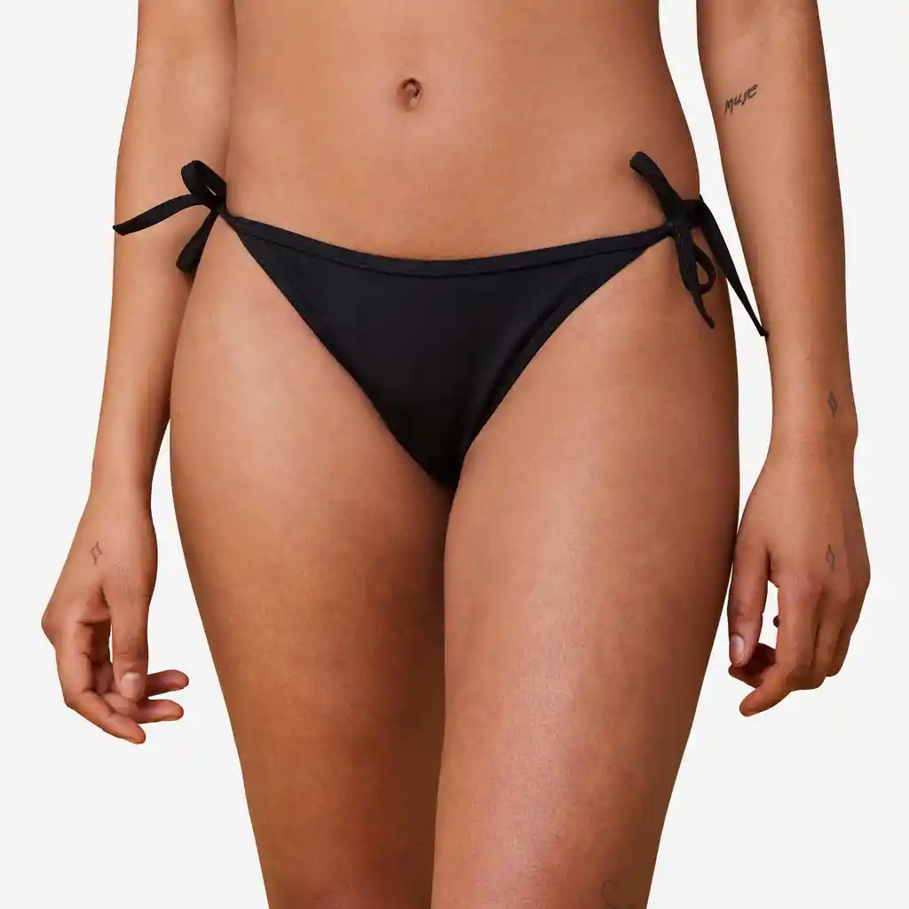 Panty de Bikini Para Surf Ajustable Para Mujer Olaian Negro