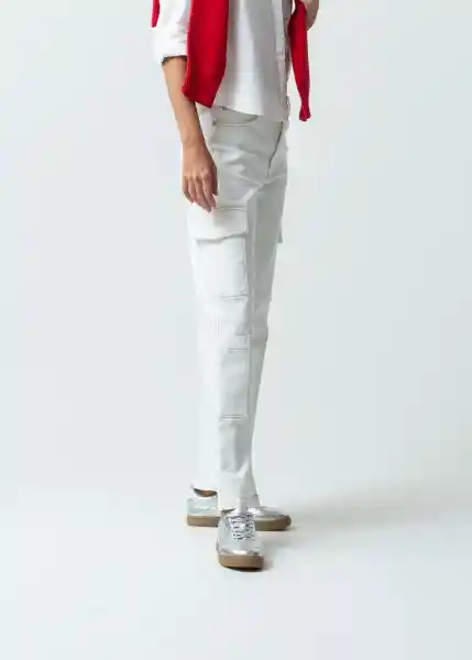 Pantalón Car Mujer Crudo Puro Talla 4 431G303 Naf Naf