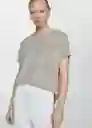 Camiseta Lint Gris Claro Vigoré Talla M Mujer Mango