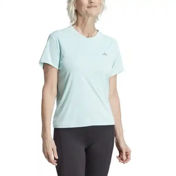 Adidas Camiseta Run it Tee Para Mujer Azul Talla S