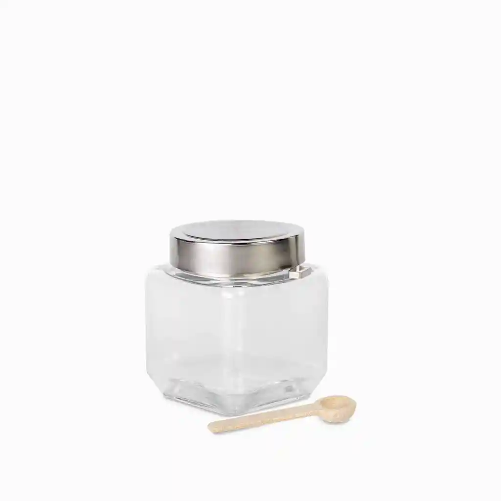 Recipiente Cubo Con Cuchara Madera Ambiente Gourmet