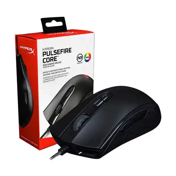 Hyperx Mouse para Videojuegos en Color Negro Pulsefire Core