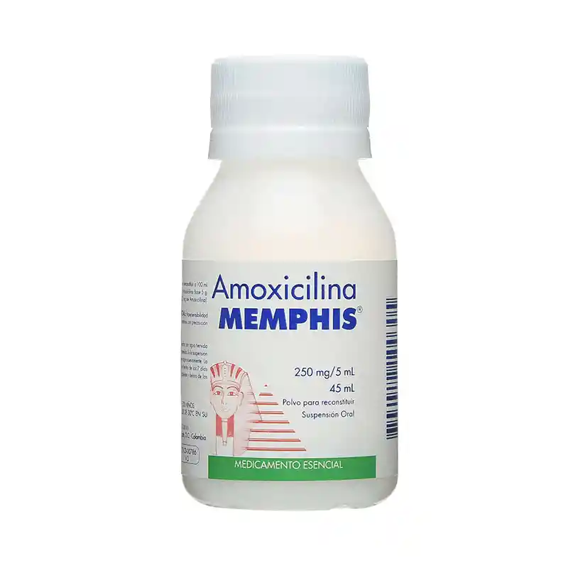 Memphis Amoxicilina Polvo para Suspensión Oral (250 mg) 