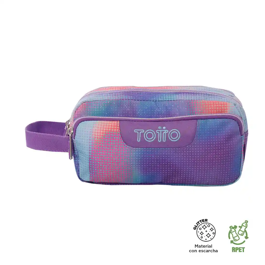 Cartuchera Multiuso Agapec Glitter Verde