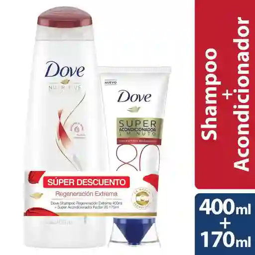 Dove Kit Regeneración Extrema Shampoo + Acondicionador
