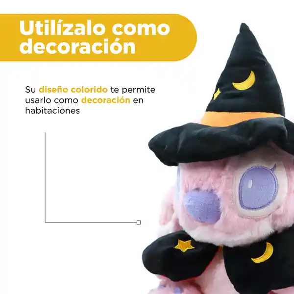 Peluche Halloween Ángel Bruja Lilo Stitch Disney 10" Miniso