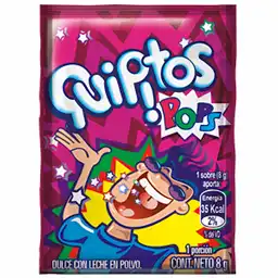 Quipitos Golosina de Dulce con Leche en Polvo Pops 