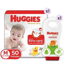 Combo Huggies Shampoo Bebés + Huggies Natural Care Etapa 2