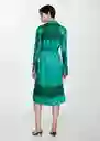 Vestido Monik Azul Talla XL Mujer Mango