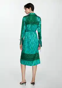 Vestido Monik Azul Talla XL Mujer Mango