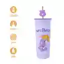 Vaso de Acero Inoxidable Pitillo Care Bears Morado 800 mL Miniso