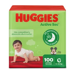Pañales Huggies Active Sec Etapa 3/G Más Comodidad 100 Und