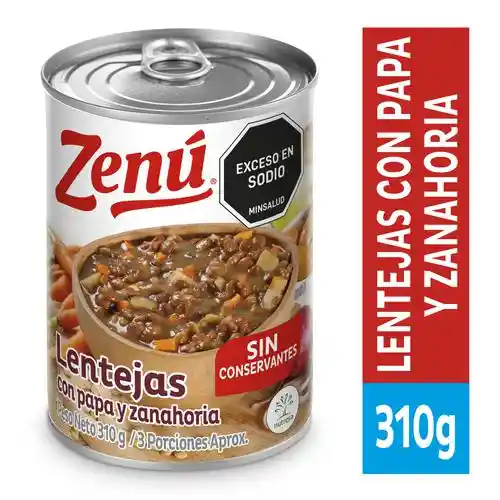 Zenú Lentejas Con Papa y Zanahoria Enlatadas