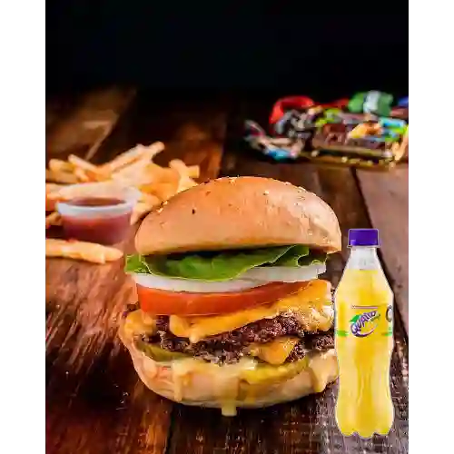 Combo Double Smashed Burger + Quatro Original 400ML