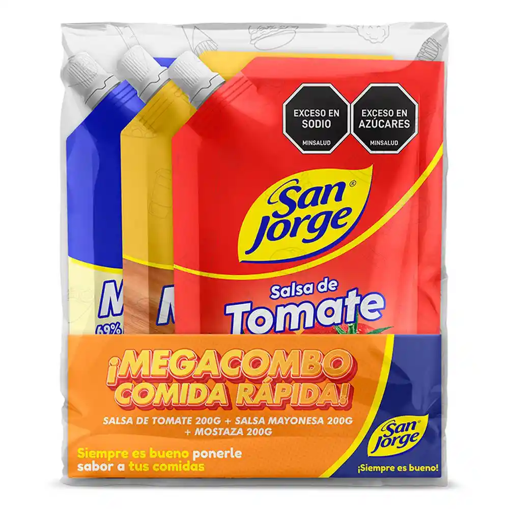 San Jorge Salsa Tomate + Salsa Mayonesa + Mostaza