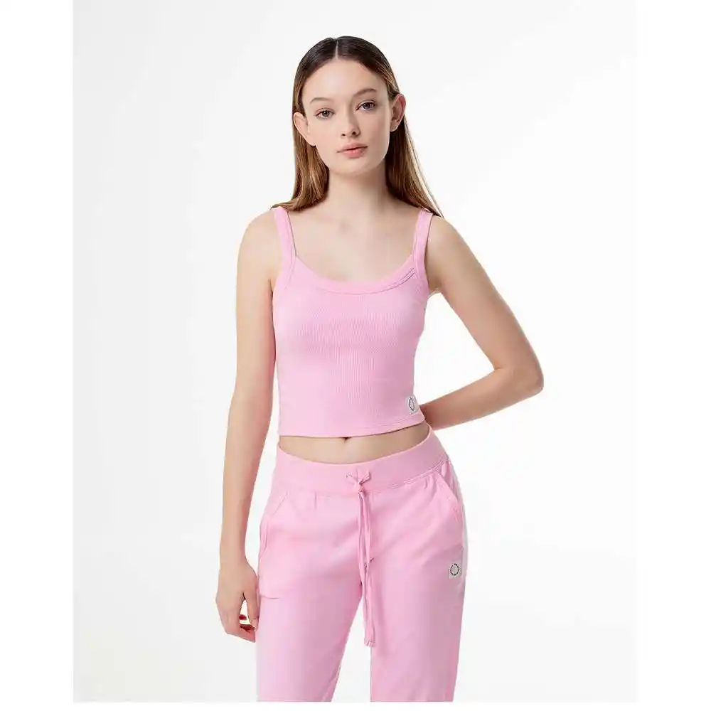 Camiseta de Tiras Silueta Ajustada en Algodòn Femenino Leho T-shirt Gef