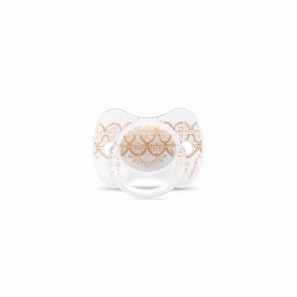 Suavinex Chupo Couture Fisiológico Blanco-Dorado