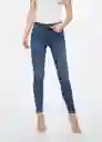 Jeans Pushup Tejano Oscuro Talla 36 Mujer Mango