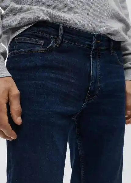 Pantalón Jean Jude Tejano Oscuro Talla 40 Hombre Mango