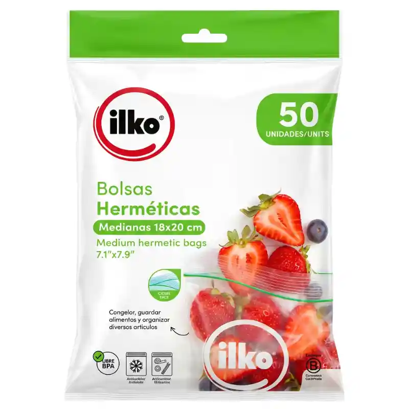Ilko Bolsas Herméticas Medianas Biodegradables