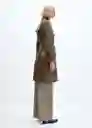 Abrigo Trench Polanapu Marrón Talla S Mujer Mango
