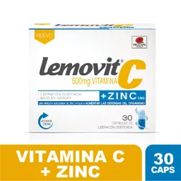 Levomit Vitamina C+ Zinc Cápsulas 