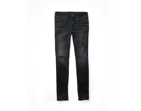 Jean Super Skinny Hombre Negro Talla 34 x 32 American Eagle