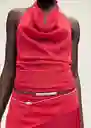 Cinturón Sela Rojo Talla S Mujer Mango