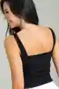 Top Escote Recto Color Negro Talla M Ragged