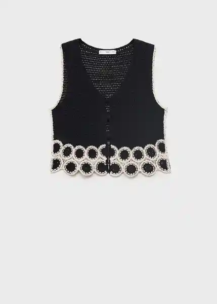 Chaleco Ton Negro Talla S Mujer Mango
