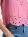  Camisa Rosa Silvestre Medio Mujer Talla Xs Naf-Naf 