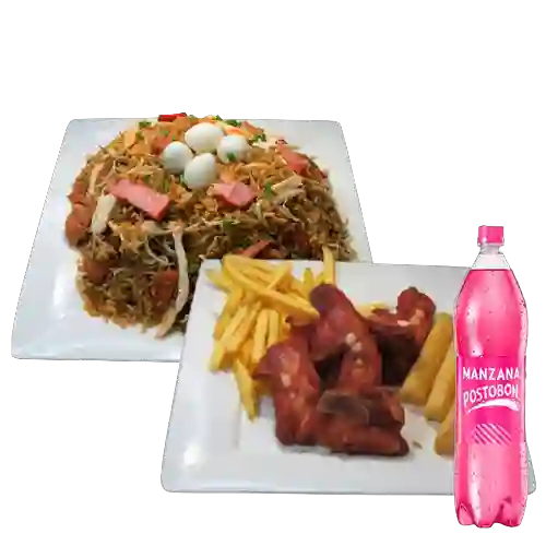 Combo Promo Familiar 4 + Postobón Manzana 1 l