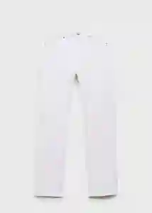 Jean Blanca Blanco Talla 38 Mujer Mango