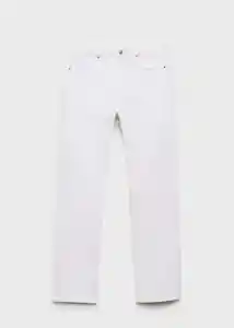 Jean Blanca Blanco Talla 38 Mujer Mango