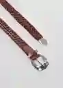 Cinturón Braid Cuero Talla L Mujer Mango