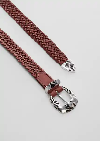 Cinturón Braid Cuero Talla L Mujer Mango