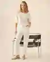 Pantalón Blanco 0 Claro Talla 8 433G009 Esprit
