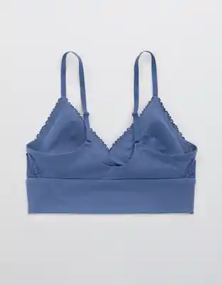 American Eagle Bralette Sunnie Rosie Lace Naval Oscuro M 3178