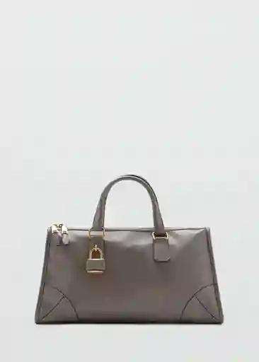 Bolso M Agnes Gris Talla 99 Mujer Mango