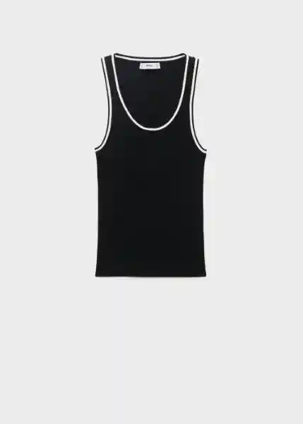 Top Shadowin Negro Talla S Mujer Mango