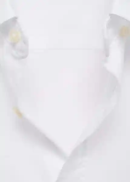 Camisa Oxford Blanco Talla XL Hombre Mango