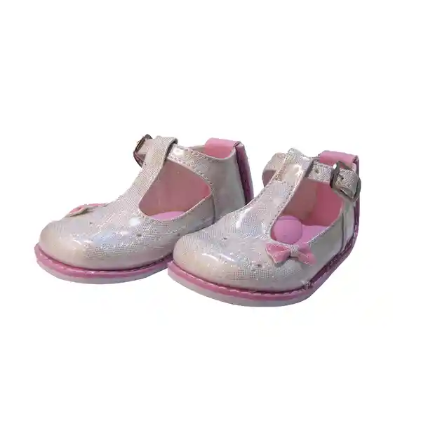 Kaizer Kids Zapatos Mafalda Talego Blanco y Rosado Talla: 18