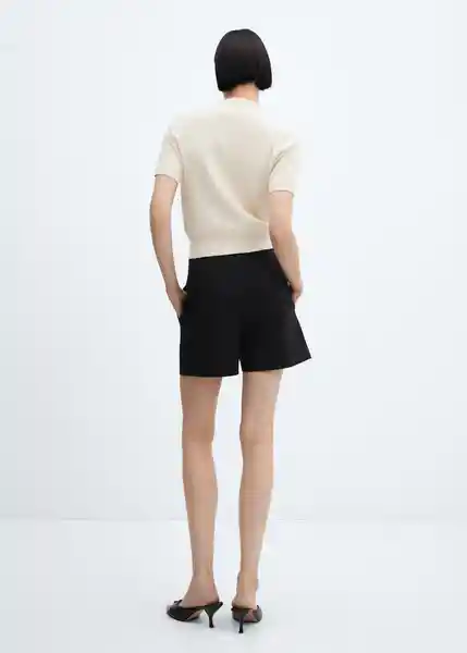 Short Malu5-H Mujer Negro Talla 40 Mango