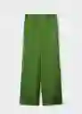 Pantalón Laila-W Verde Talla Xs Mujer Mango