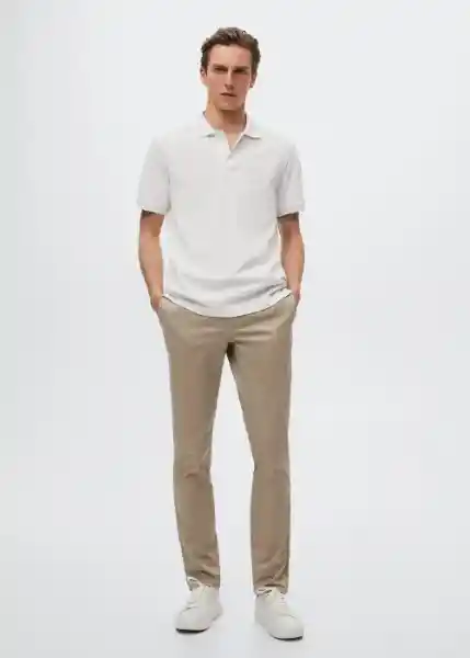 Polo Rea Blanco Talla Xxl Hombre Mango