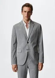 Blazer Americana Brasilia Gris Talla 50 Hombre Mango