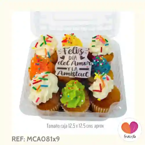 Minicupcakes X 9 Amor y Amistad Mca081x9