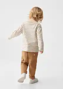 Pantalón Flores Tabaco Talla 67 Niños Mango